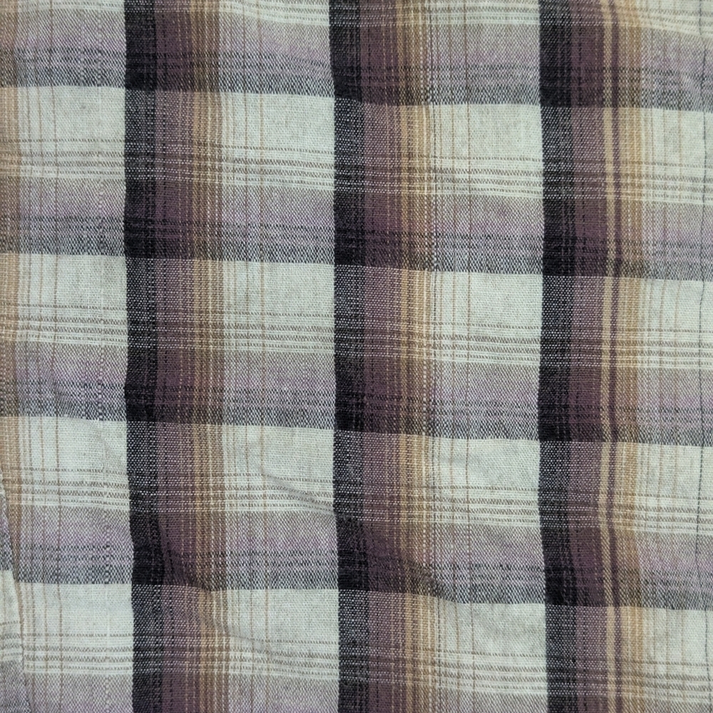 Remetee Small Plaid Cross Button Down Shirt Eagle Buttond - Picture 12 of 15